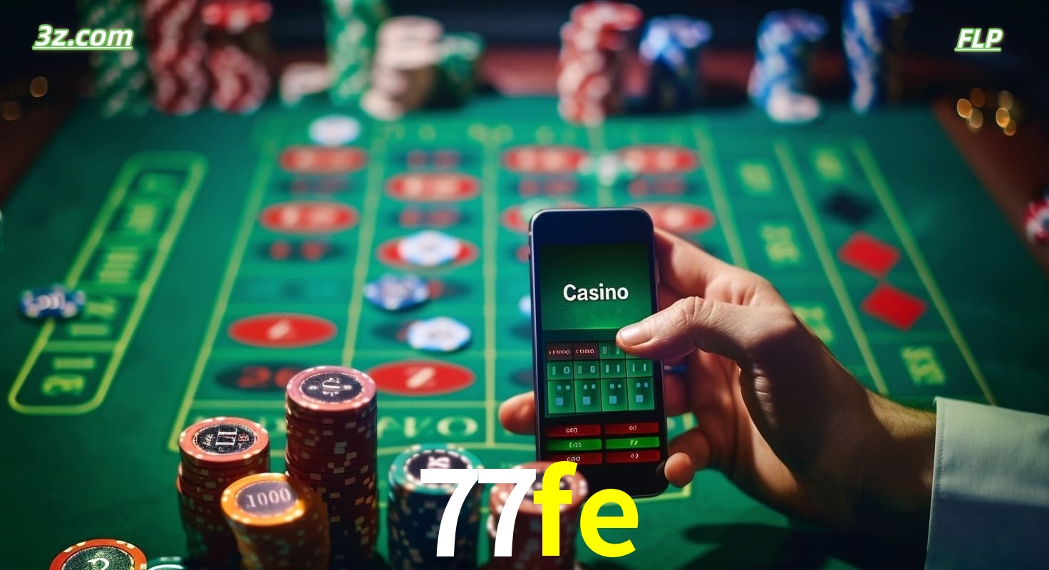 Cassino online móvel 77fe com apostas em roleta e fichas de pôquer