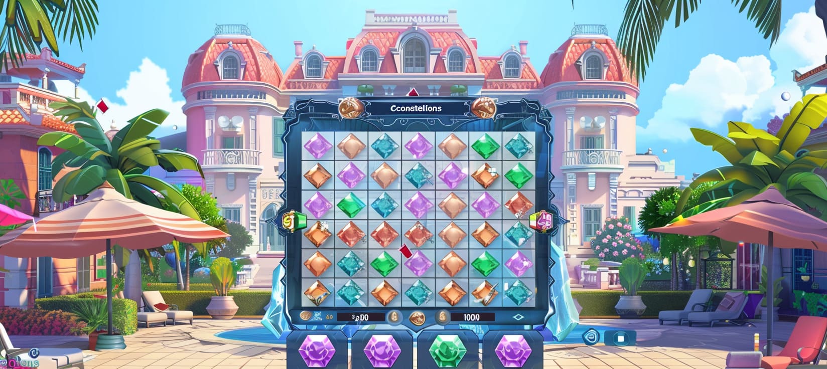 77fe Constellations slot game cassino online com pedras preciosas