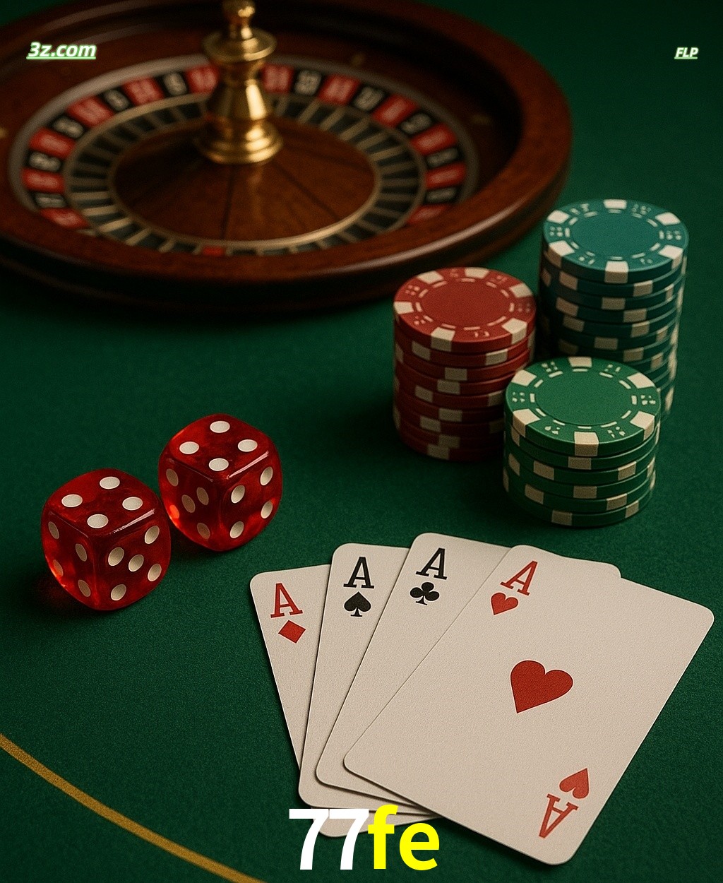 Cassino online 77fe com jogos de mesa: roleta, dados, pôquer e fichas
